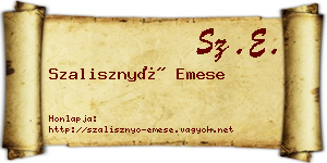 Szalisznyó Emese névjegykártya